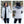 ActionHeat women light grey quilted parka with faux fur hood shown from front and back in snowy setting
