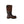 Dryshod brown waterproof work boot with orange trim and adjustable side strap