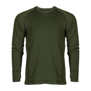 Mobile Warming olive green long sleeve crew neck base layer shirt