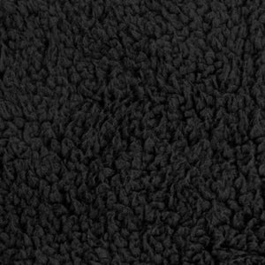 Black sherpa fleece fabric texture