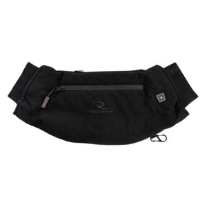 Black Rediens heated hand warmer muff with zippered pocket and power button