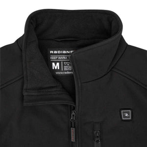 Radians black heated jacket collar and interior size medium label