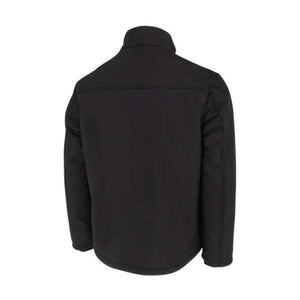 Back view of a black Radians softshell jacket