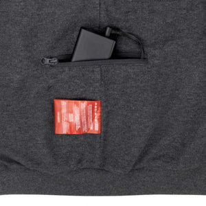 Radians heated apparel battery pack inside a zippered pocket