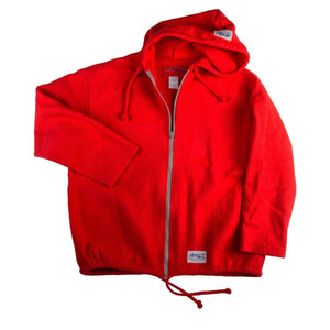 Ragz red fleece zip up hoodie with drawstring hood and hem