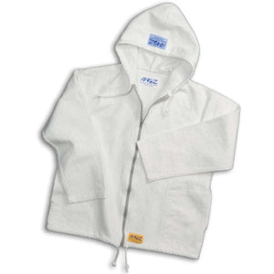 White Ragz zip up hoodie with drawstring hood and branded labels