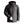 Ravean black hooded puffer jacket with front zipper and chest pocket