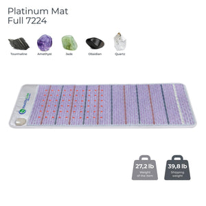HealthyLine Platinum Mat Full 7224 with tourmaline amethyst jade obsidian and quartz stones