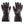 Zanier black heated gloves with adjustable wrist strap and flame logo