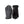 Hestra grey wool and black leather gloves