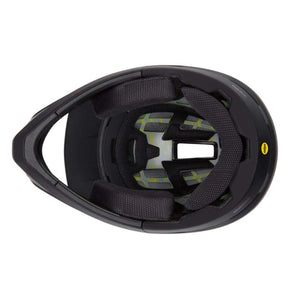 Interior view of Smith Optics Mainline full face mountain bike helmet showing MIPS liner