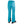Back view of Helly Hansen bright blue ski pants with black boot gaiters