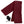 Burgundy fleece heated scarf with battery pack requiring three AA batteries