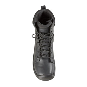 Baffin black leather lace up work boot with side zipper