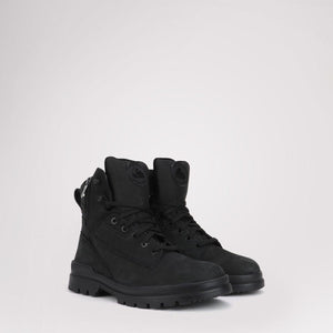 Pajar black lace up boots with side zipper