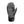 Kombi grey and black winter mitten with elastic wrist and velcro strap
