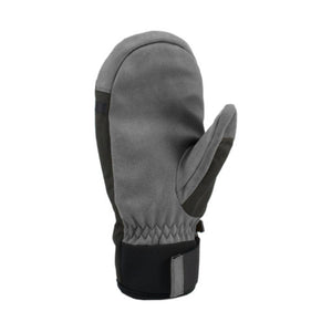 Kombi grey and black winter mitten with elastic wrist and velcro strap