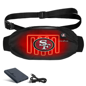 ActionHeat San Francisco 49ers heated waist pack with battery pack and charging cable