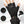 Black fingerless sports gloves with breathable holes, non-slip silicone padding, and adjustable wrist buckle