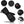Black heated mitten showing sheep leather, water resistant polyester, wrist buckle, battery pocket, and pull closure