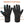 Black heated gloves showing touchscreen fingertips anti-slip palm velcro closure and battery pocket