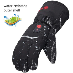 Savior Heat black water resistant heated glove with power button