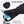 Black winter glove with touch screen compatible fingertip interacting with a smartphone on a stand