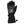 Heat Experience black leather winter glove with adjustable wrist strap and drawstring cuff