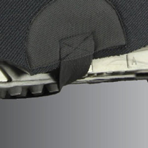 Seirus traction device strap detail on a shoe sole