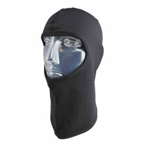 Seirus black balaclava on a clear mannequin head