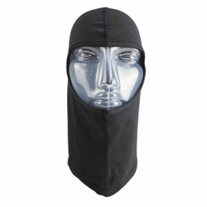 Seirus black balaclava on a clear mannequin head