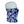 Seirus blue and white tie dye neck gaiter on a mannequin head
