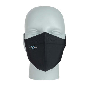 Seirus black face mask on a mannequin head