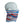 Seirus neck gaiter with red and blue horizontal stripes on a mannequin head