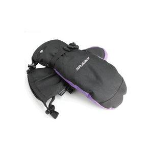 Seirus black and purple waterproof mittens
