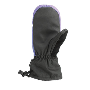 Seirus purple and black insulated mitten with adjustable wrist strap
