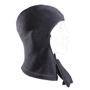 Seirus black fleece balaclava on a white mannequin head