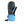 Seirus blue and black winter mitten with leather palm and adjustable wrist strap
