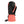 Seirus coral and black leather winter mitten with adjustable wrist strap