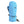 Seirus light blue insulated winter mitten with black palm and wrist cinch