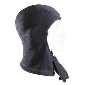 Seirus black fleece balaclava on a mannequin head
