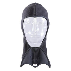 Seirus black fleece balaclava on a mannequin head