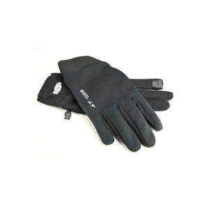 Black Gore-Tex Infinium gloves with textured grip palms