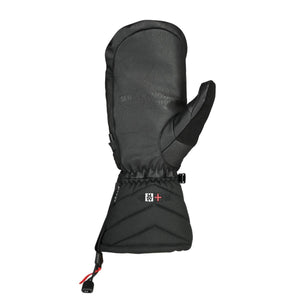 Seirus black leather mitten with insulated cuff and adjustable wrist strap