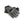 Grey and camouflage patterned winter gloves with velcro wrist straps