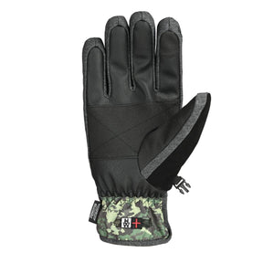 Seirus waterproof breathable glove with black palm and camo cuff