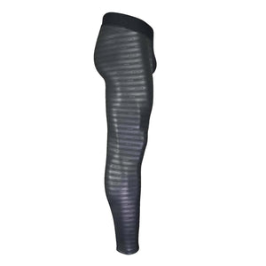 Seirus black thermal leggings with horizontal ribbed texture