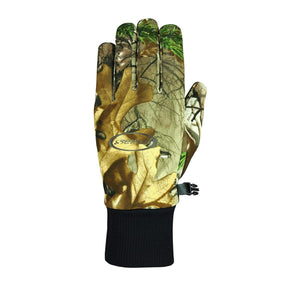 Seirus camouflage hunting glove with black knit cuff