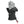 Klim black and white patterned winter glove with adjustable wrist strap and cuff pull cord