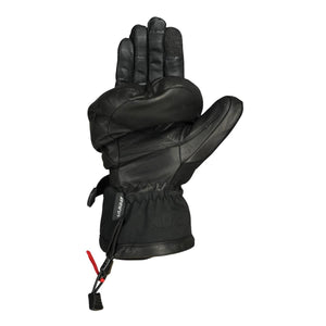 Seirus black leather convertible mitten with textured grip palm and adjustable wrist strap